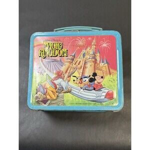Vintage 1979 Walt Disney Magic Kingdom Metal Lunch Box with Thermos